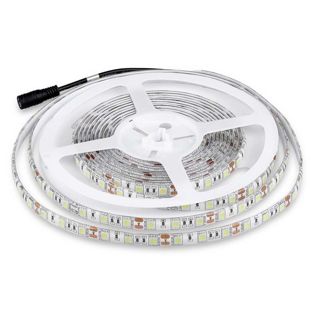 V - Tac Striscia LED Flessibile 55W SMD5050 Monocolore 60 LED/m 12V - Bobina da 5m - Elettrohub.it