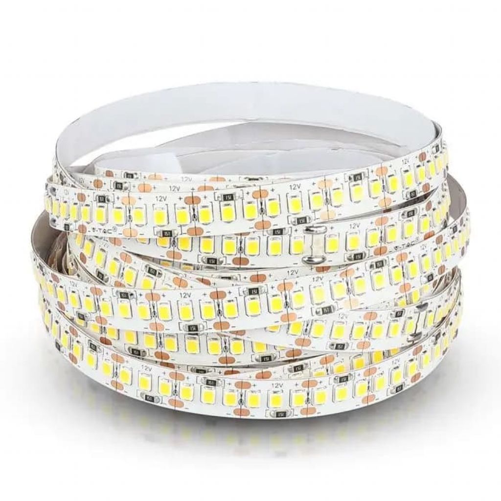Striscia LED Flessibile 85W V-Tac SMD Monocolore 204 LED/metro 12V - Bobina 5 metri - Potenza 17 w/m