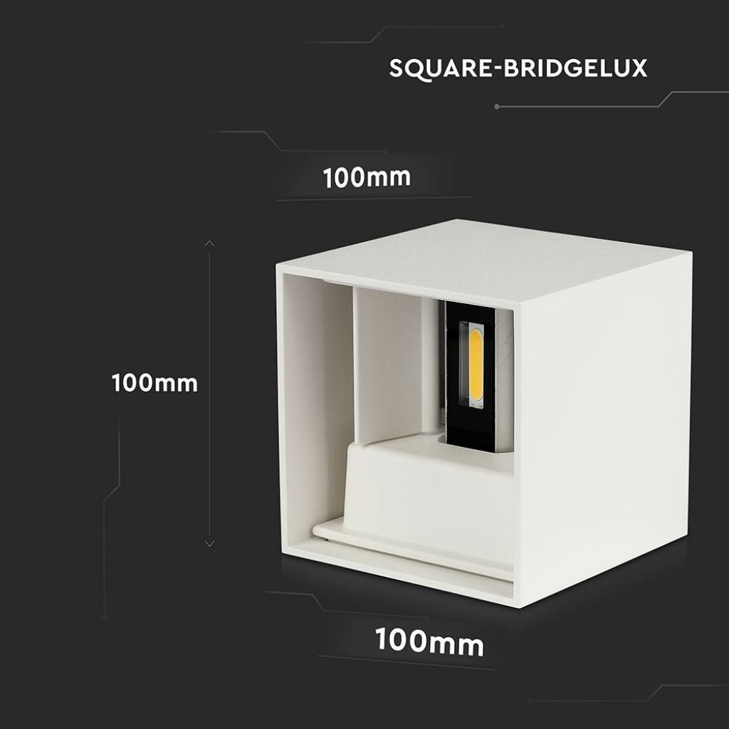 V-Tac Lampada LED da Muro 11W Wall Light Bianca con Doppio LED SMD Applique IP65