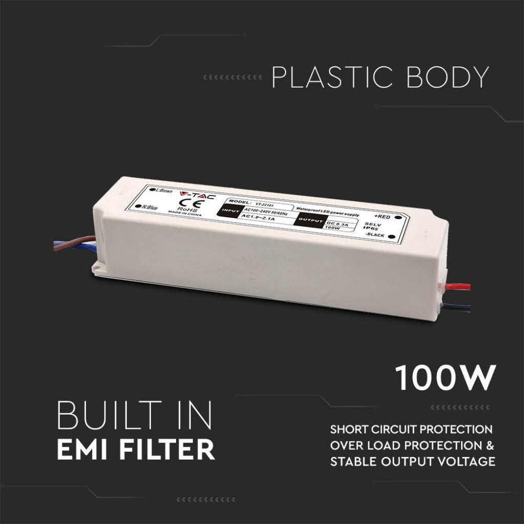 V-Tac Alimentatore 100W - impermeabile - per LED 24V