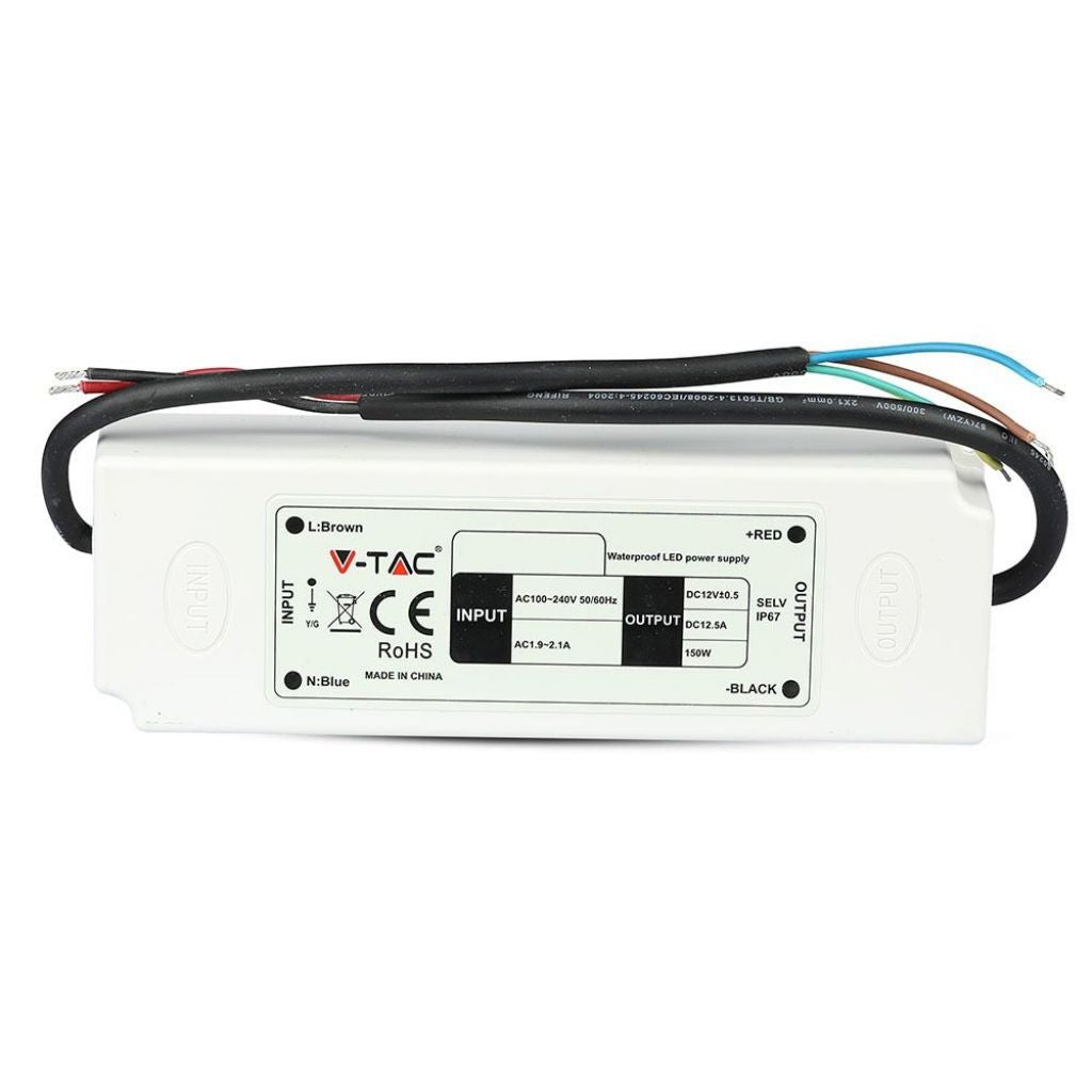 V-Tac Alimentatore 60W 12V Impermeabile IP67 a 1 Uscita con Cavi a Saldare
