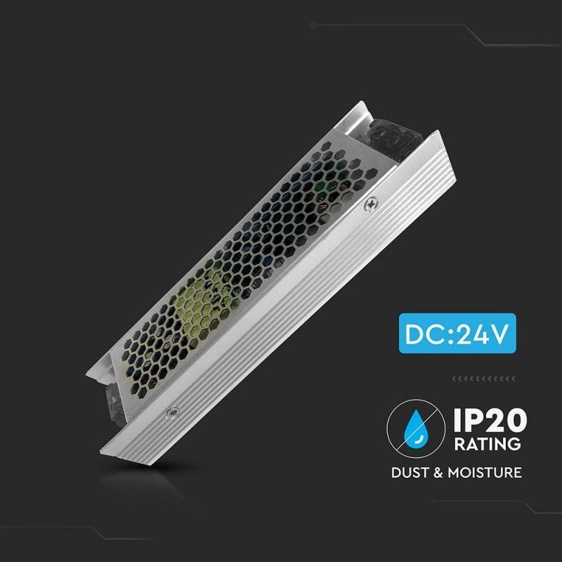 V - Tac Alimentatore a Tensione Costante 120W per LED 24V Filtro EMI e Protezione Sovraccarico e Cortocircuito - Elettrohub.it