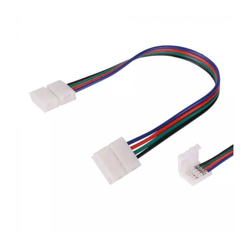 Connettore Flessibile per Strisce LED Multicolore RGB 5050 Clip 4 Pin - Elettrohub.it