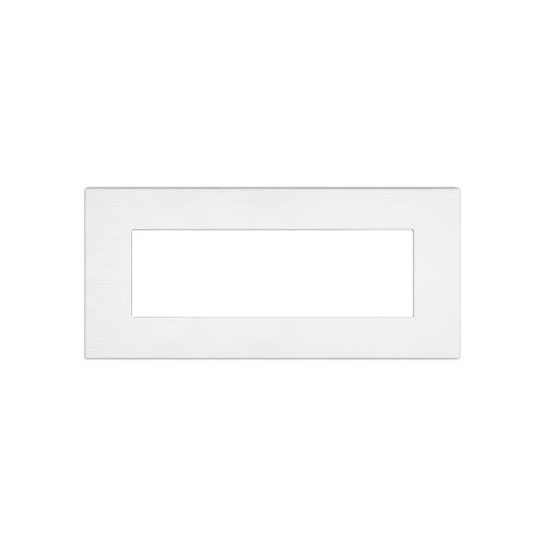 Placca Tecnopolimero Spazzolato JOY 6P Bianco - Compatibile con BTicino MATIX - Elettrohub.it