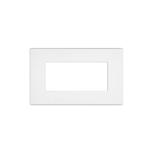Placca Tecnopolimero Spazzolato JOY 4P Bianco - Compatibile con BTicino MATIX - Elettrohub.it