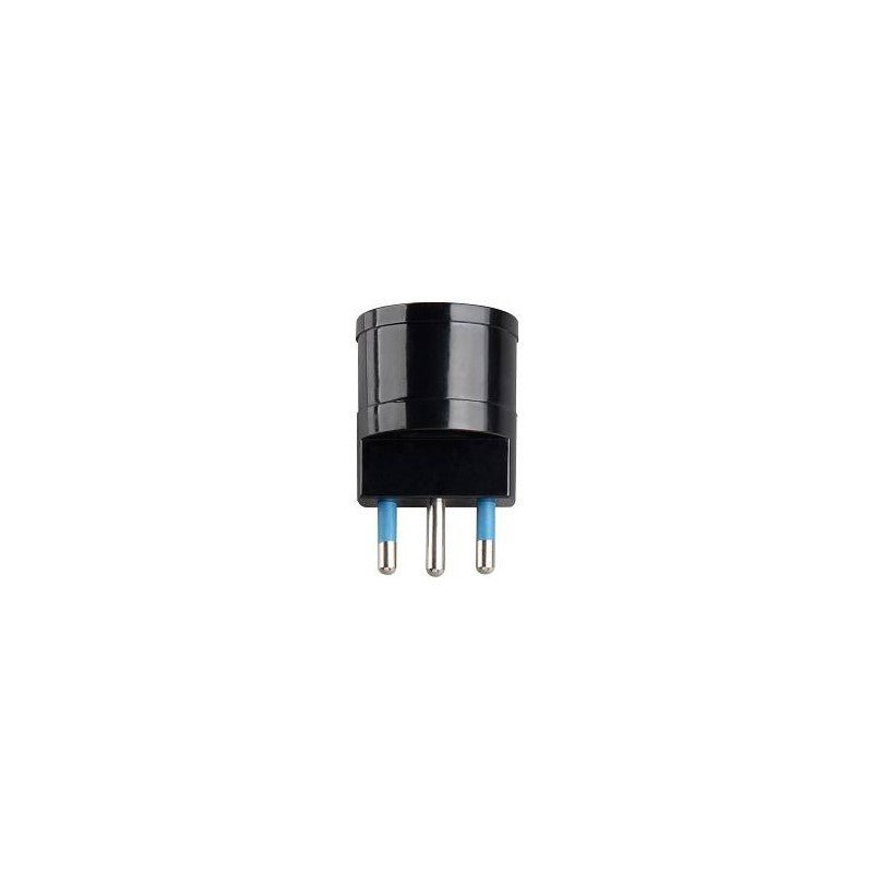 Adattatore Singolo Spina 16A 2P+T con Presa 10A 2P+T + Schuko Colore Nero - Elettrohub.it