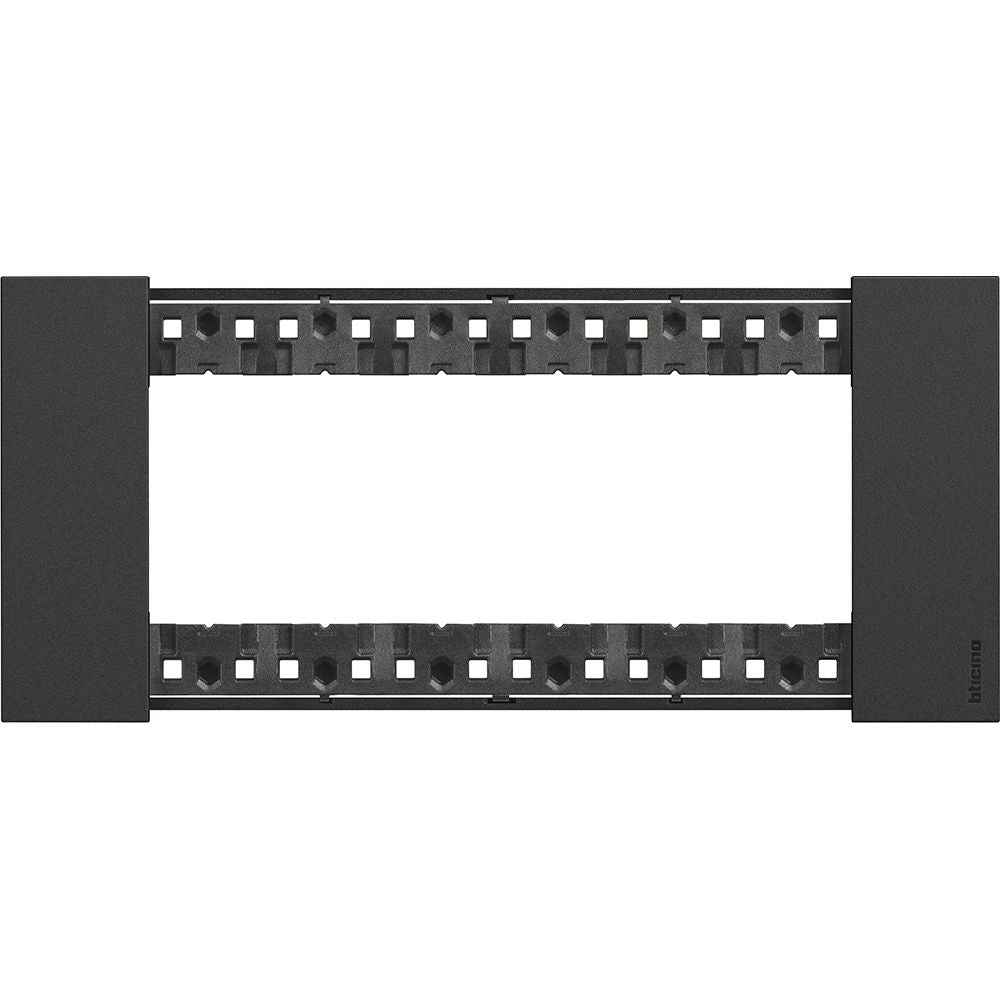 Placca 6 posti bticino living now colore nero KA4806KG