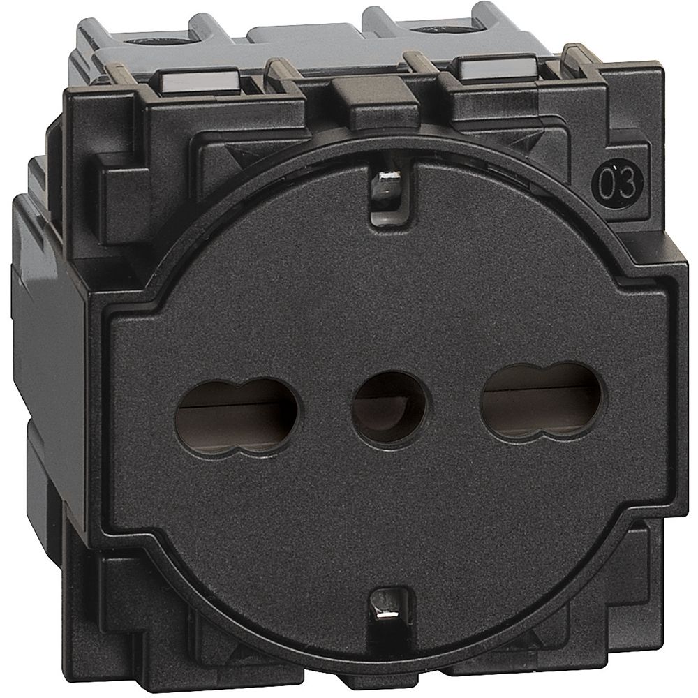 Presa flat bticino living now 16a standard colore nero KG4140A16F - Elettrohub.it