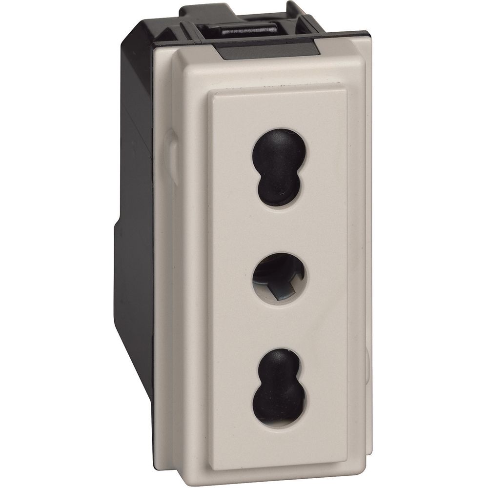 Presa bipasso living now 2p+t 10/16a 250vac color sabbia KM4180 - Elettrohub.it