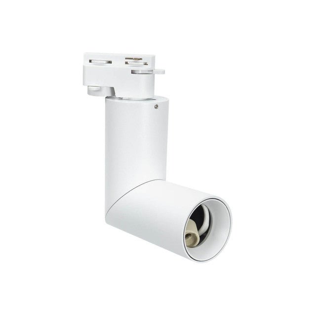 Faretto GU10 per binario Monofase - Bianco - Orientabile e Snodabile - Elettrohub.it