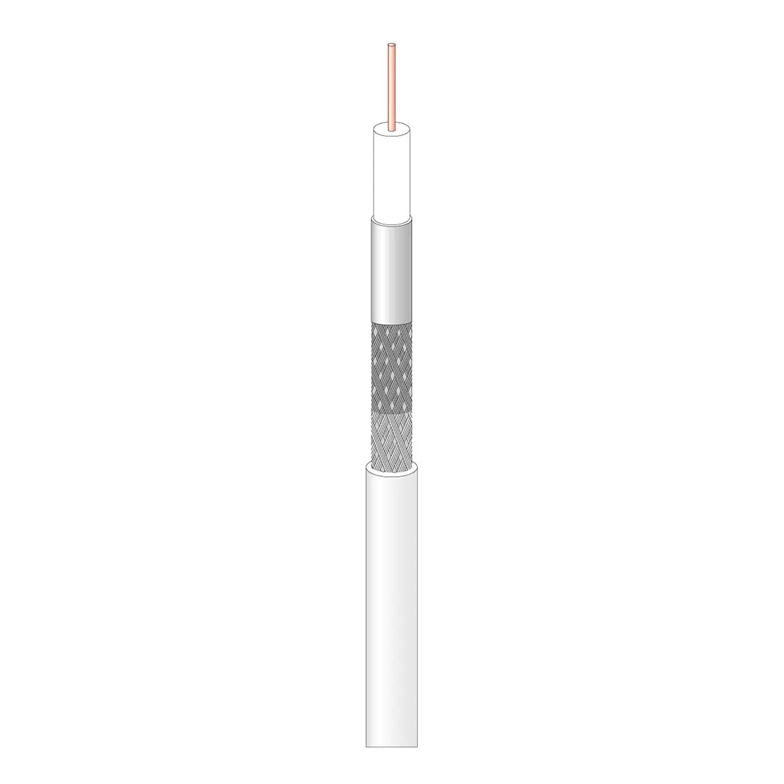 Fracarro PAS4016102 Coax Triplex PVC 18,5dB - Ø6.6 - Matassa da 100 metri