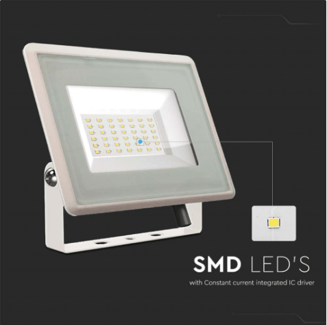Faro LED Floodlight 30W V - TAC SMD Slim IP65 Bianco - Disponibile Luce: Calda 3000K, Naturale 4000K e Fredda 6500K - Elettrohub.it