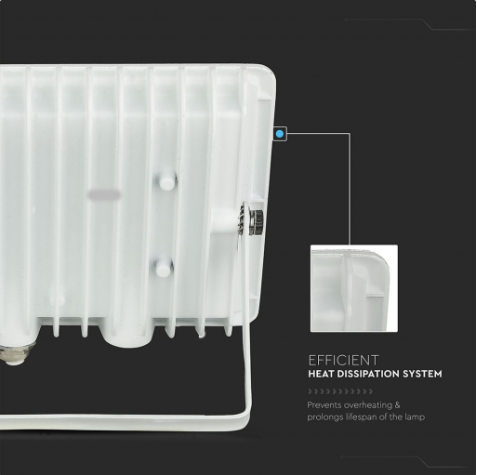 Faro LED Floodlight 30W V-TAC SMD Slim IP65 Bianco - Disponibile Luce: Calda 3000K, Naturale 4000K e Fredda 6500K