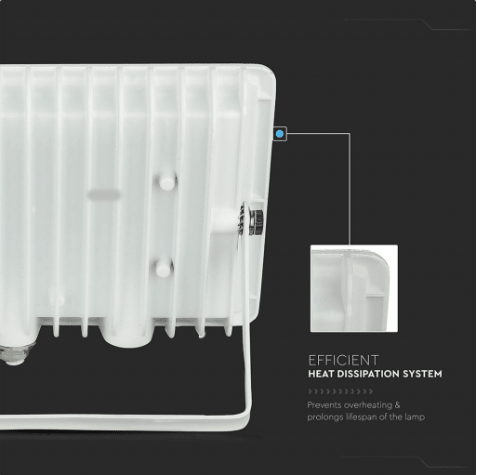 Faro LED Floodlight 30W V - TAC SMD Slim IP65 Bianco - Disponibile Luce: Calda 3000K, Naturale 4000K e Fredda 6500K - Elettrohub.it