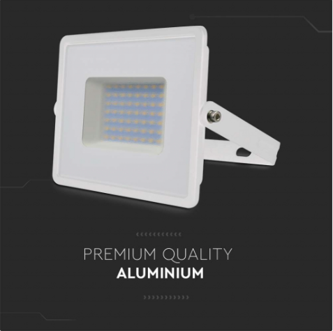 Faro LED Floodlight 50W V-TAC SMD Slim IP65 Bianco - Disponibile Luce: Calda 3000K, Naturale 4000K e Fredda 6500K