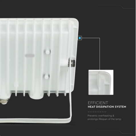 Faro LED Floodlight 100W V-TAC SMD Slim IP65 Bianco - Disponibile Luce: Calda 3000K, Naturale 4000K e Fredda 6500K