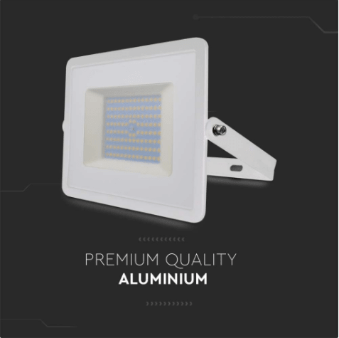 Faro LED Floodlight 100W V - TAC SMD Slim IP65 Bianco - Disponibile Luce: Calda 3000K, Naturale 4000K e Fredda 6500K - Elettrohub.it
