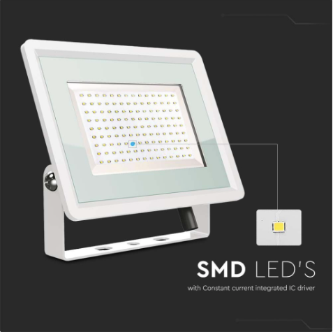 Faro LED Floodlight 200W V-TAC SMD Slim IP65 Bianco - Disponibile Luce: Calda 3000K, Naturale 4000K e Fredda 6500K