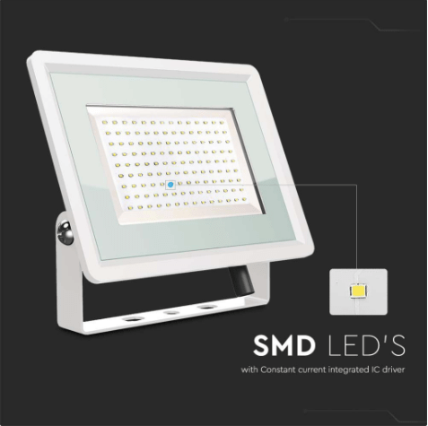 Faro LED Floodlight 200W V - TAC SMD Slim IP65 Bianco - Disponibile Luce: Calda 3000K, Naturale 4000K e Fredda 6500K - Elettrohub.it