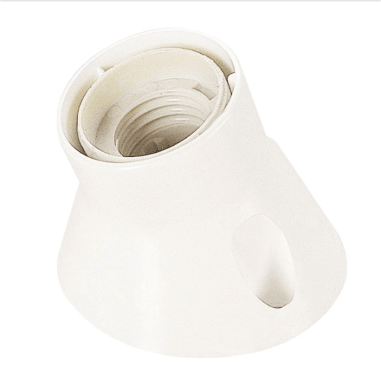 Portalampada E27 in Plastica - Colore Bianco - Elettrohub.it