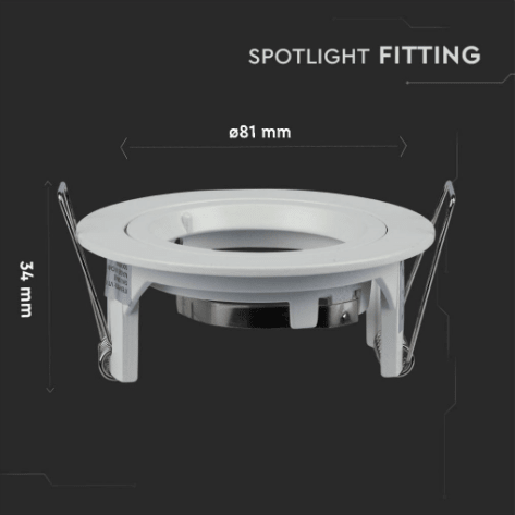 Portafaretto rotondo, da incasso e orientabile, per Lampadine GU10 e GU5.3 - Elettrohub.it
