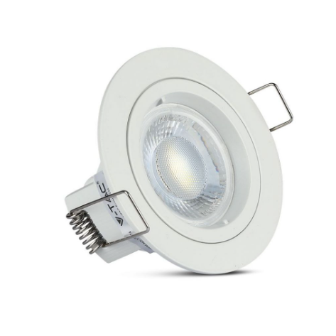 Portafaretto rotondo, da incasso e orientabile, per Lampadine GU10 e GU5.3