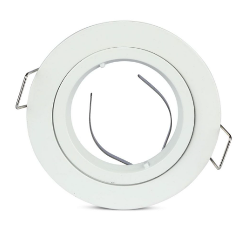 Portafaretto rotondo, da incasso e orientabile, per Lampadine GU10 e GU5.3