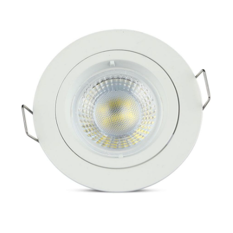 Portafaretto rotondo, da incasso e orientabile, per Lampadine GU10 e GU5.3