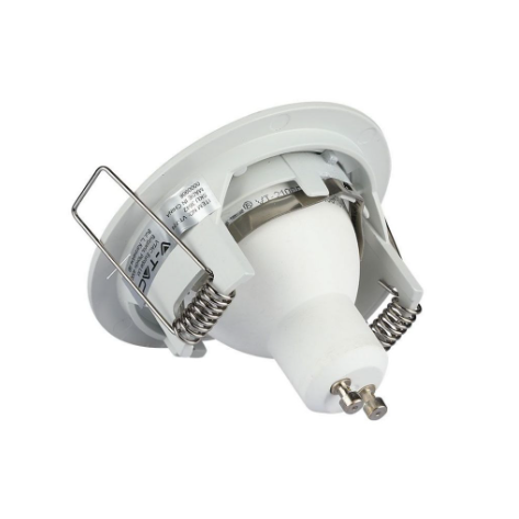 Portafaretto rotondo, da incasso e orientabile, per Lampadine GU10 e GU5.3