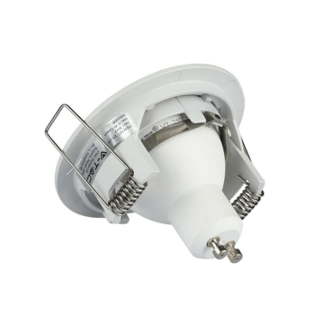 Portafaretto rotondo, da incasso e orientabile, per Lampadine GU10 e GU5.3 - Elettrohub.it