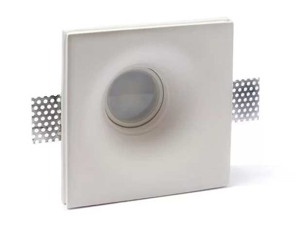 Portafaretto Rotondo fondo, da Incasso, in Gesso per Lampadine GU10 e GU5.3 - Parte interna di forma conica