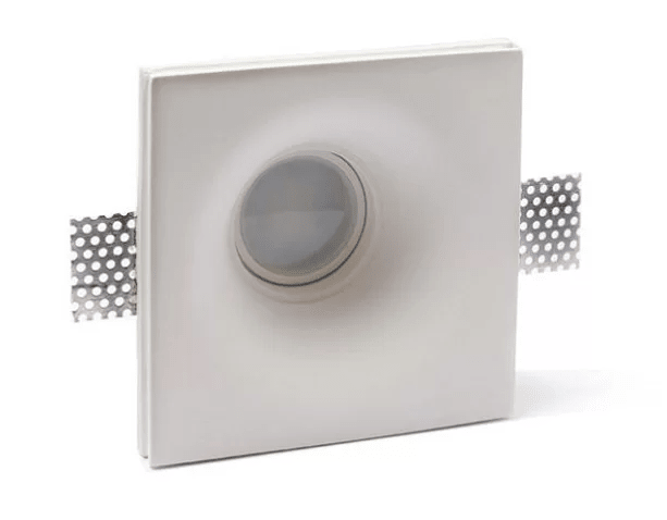 Portafaretto Rotondo fondo, da Incasso, in Gesso per Lampadine GU10 e GU5.3 - Parte interna di forma conica - Elettrohub.it
