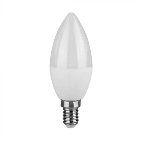 Lampadina LED E14 7W V - Tac Candela Chip Samsung - Disponibile Luce: Calda 3000K - Naturale 4000K - Fredda 6500K - Elettrohub.it