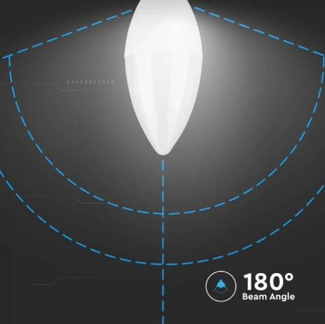 Lampadina LED E14 7W V - Tac Candela Chip Samsung - Disponibile Luce: Calda 3000K - Naturale 4000K - Fredda 6500K - Elettrohub.it