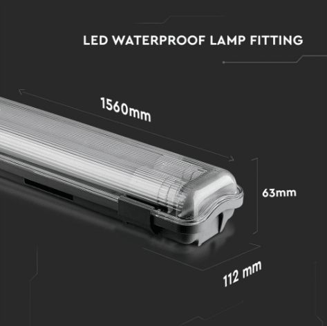 Tubo LED Plafoniera 2x22W V - Tac Lampadina 150cm Impermeabile - Disponibile con: Luce Bianca Naturale 4000K e Fredda 6400K - Elettrohub.it