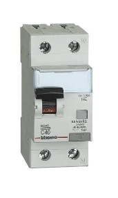 Interruttore magnetotermico differenziale bticino 1p+n 40a 4,5ka 30ma 2 moduli DIN 230 Va.c. - Elettrohub.it