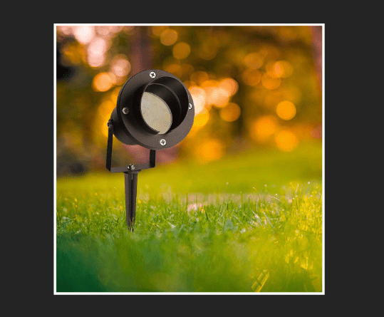Portafaretto da giardino con portalampada per lampadine GU10 - Picchetto da interramento alluminio nero - Elettrohub.it
