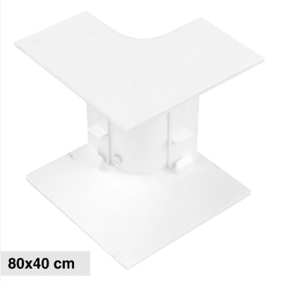 Angolo Interno per 2 Canaline Passacavi 80x40 in Plastica Bianca - Elettrohub.it