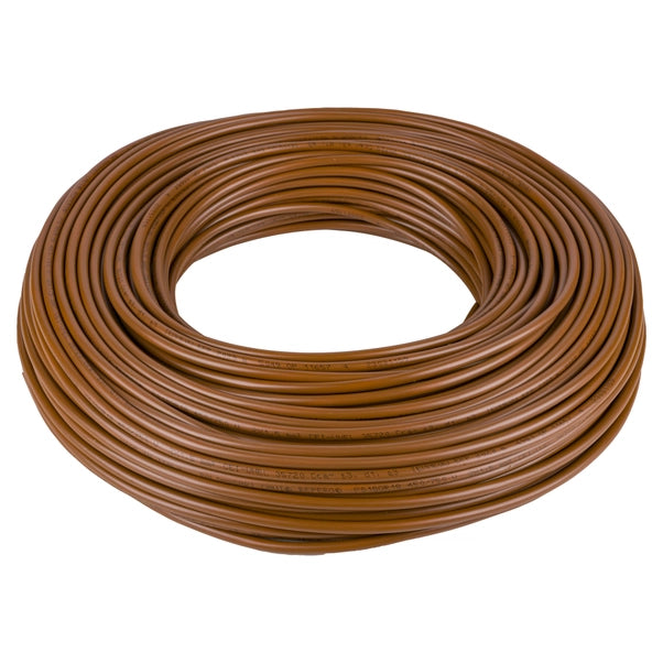 Cavo bipolare fs18or 2x1,5 mm² marrone 450/750v matassa da 100 m