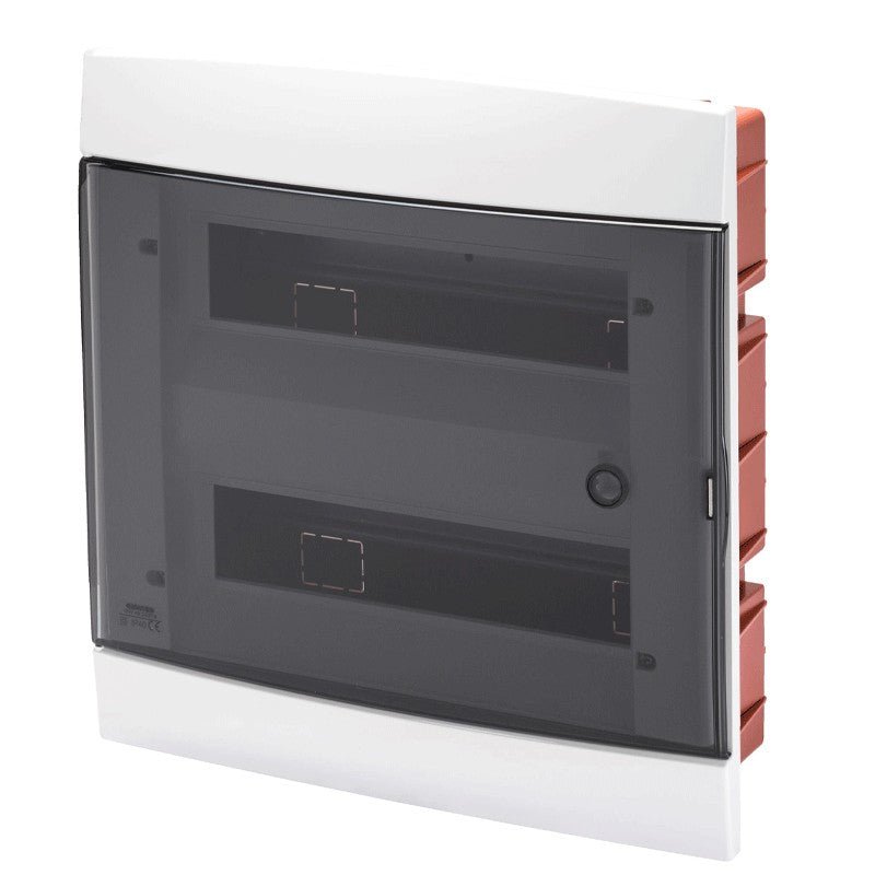 Centralino da arredo/da incasso Gewiss - GW40233TB - Predisposto per alloggiamento morsettiere - 330x338x28 - bianco - 24 +2 moduli DIN - Elettrohub.it