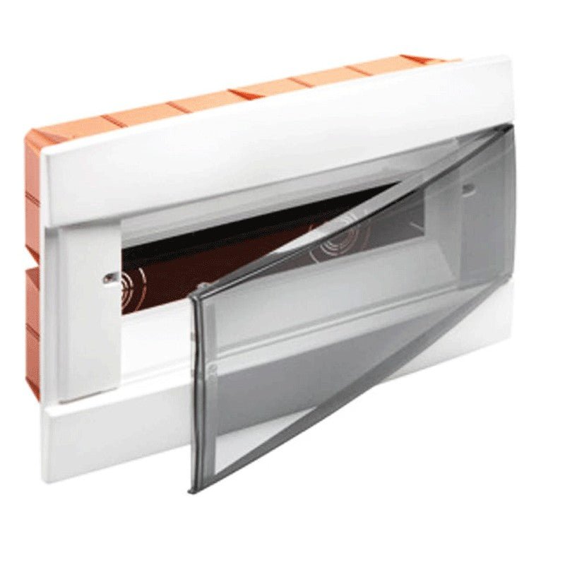 Centralino da arredo/da incasso Gewiss - GW40229TB - Predisposto per alloggiamento morsettiere - 330x218x25 - bianco - 12 +1 moduli DIN - Elettrohub.it