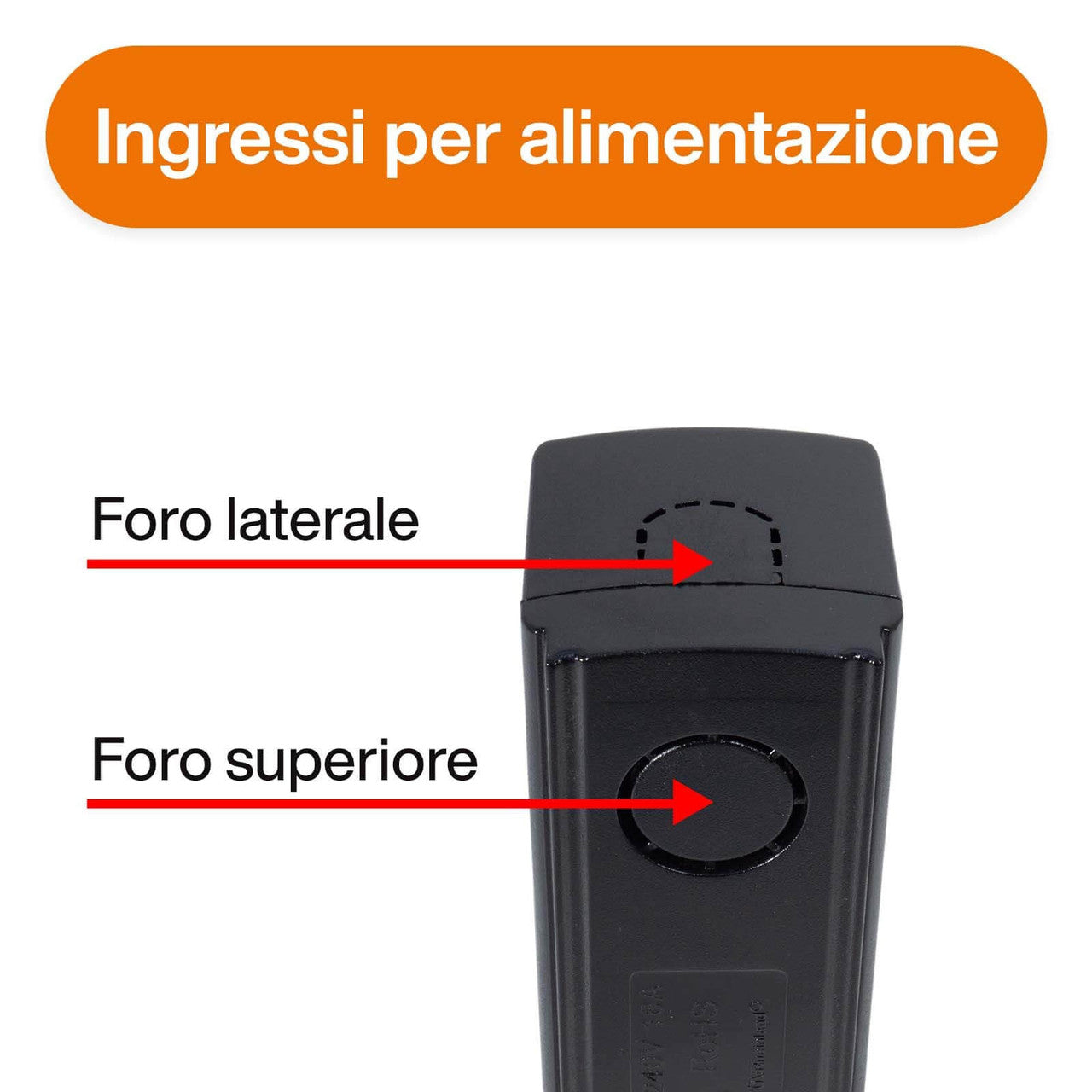 Kit Connettore di Alimentazione SX e Tappo Terminale Trifase, Nero