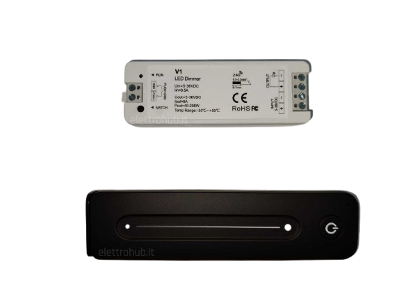 Kit Controller Dimmer a 4 Zone per Strisce LED con Telecomando e Connessione Pulsante Cablato