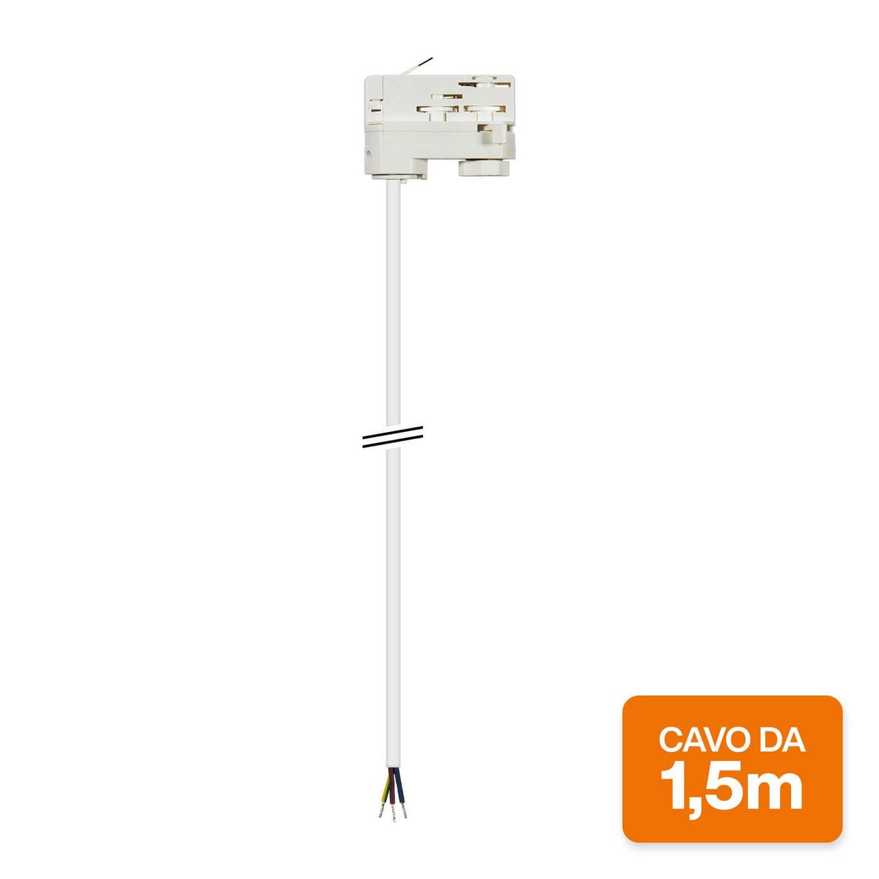 Connettore per Binario Trifase con Cavo 1.5m Bianco - Elettrohub.it