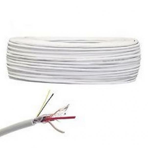 Cavo allarme AX 2 x 0,50 mm+ n x 0,22 mm - Bianco - Matassa da 100 metri