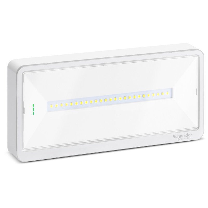 Plafoniera - Lampada d'emergenza Schneider Exiway Light IP42 110 1/1,5/2/3h SE/SA - OVA44010 - Elettrohub.it