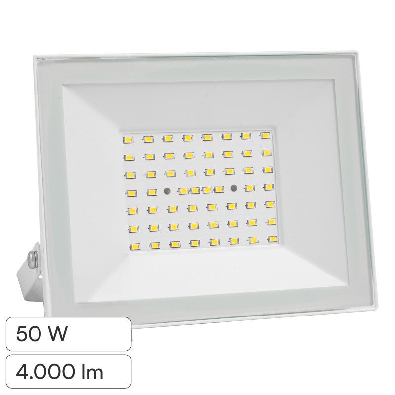 Faro LED 50W V - TAC SMD IP65 bianco - Disponibile Luce: Fredda 6500K - Elettrohub.it
