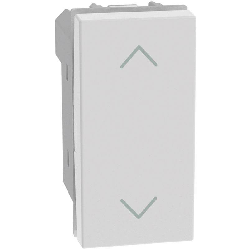 Pulsante doppio BTicino MatixGo bianco per tapparella interbloccato con frecce JW4037N - Elettrohub.it