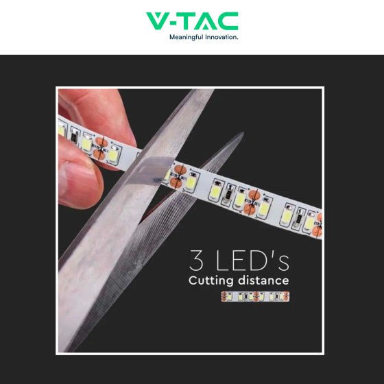 V - Tac Striscia LED Flessibile 60W SMD Monocolore 168 LED/metro 24V - Bobina 5 metri - Potenza 12 w/m - Elettrohub.it
