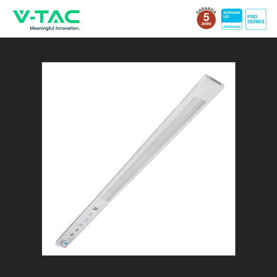 Tubo LED Prismatico 50W V-Tac Plafoniera SMD Lampadina 150cm Chip Samsung - Disponibile con: Luce Bianca Naturale 4000K e Fredda 6500K